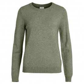 блуза,дамски,пуловери,дамски,плетени,дрехи,vila,ril,sweater,oil,green,detail,melange,(green)
