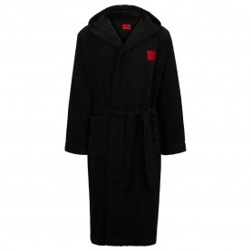 HUGO Terry Gown bathrobe - Black (Black) хавлии,hugo,terry,gown,bathrobe,black,(black)