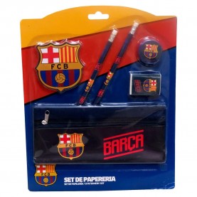 канцеларски,принадлежности,fc,barcelona,stationery,set,with,pencil,case,multicolor,(red,blue)