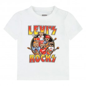 тениска,детски,тениски,levi´s,®,rock,and,roll,short,sleeve,t,shirt,white,(bright,white)