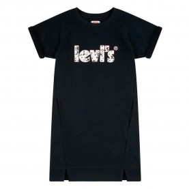 риза,с,къс,ръкав,детски,поли,и,рокли,levi's®,sweatshirt,short,sleeve,short,dress,black