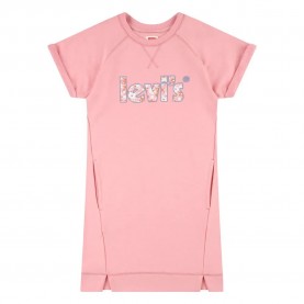 риза,с,къс,ръкав,детски,поли,и,рокли,levi's®,sweatshirt,short,sleeve,short,dress,pink