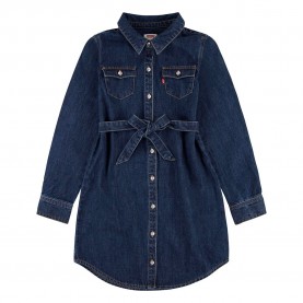 риза,с,къс,ръкав,детски,поли,и,рокли,levi´s,western,shirt,short,sleeve,short,dress,blue