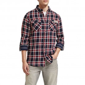 карирана,риза,мъжки,ризи,scotch,&,soda,archive,double,face,twill,check,long,sleeve,shirt,red,blue