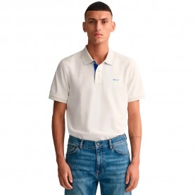 мъжки,блузи,с,яка,gant,reg,contrast,rugger,short,sleeve,polo,eggshell,(white)