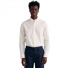 риза,с,дълъг,ръкав,мъжки,ризи,gant,reg,pinpoint,oxford,long,sleeve,shirt,white