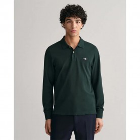 Gant Reg Shield Rugger long sleeve polo - Green (Tartan Green) дамски,блузи,с,яка,мъжки,блузи,с,яка,gant,reg,shield,rugger,long,sleeve,polo,green,(tartan,green)
