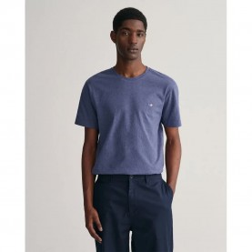тениска,мъжки,тениски,gant,2003184,regular,fit,short,sleeve,t,shirt,dark,jeansblue,melange,(blue)