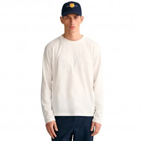 тениска,мъжки,тениски,gant,reg,tonal,shield,long,sleeve,t,shirt,beige