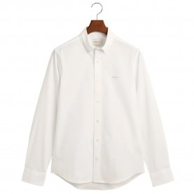 риза,с,дълъг,ръкав,мъжки,ризи,gant,slim,pinpoint,oxford,long,sleeve,shirt,white