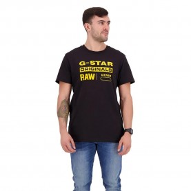 тениска,мъжки,тениски,g,star,graphic,8,ribbed,neck,short,sleeve,t,shirt,black,(dark,black)