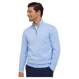 блуза,мъжки,пуловери,façonnable,cosilk,half,zip,sweater,blue