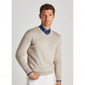 блуза,мъжки,пуловери,façonnable,cosilk,v,neck,sweater,light,beige