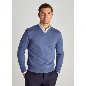 блуза,мъжки,пуловери,façonnable,cosilk,v,neck,sweater,blue