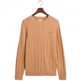блуза,мъжки,пуловери,gant,cable,sweater,khaki,mel,(beige)