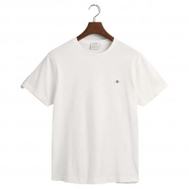 тениска,мъжки,тениски,gant,slim,shield,short,sleeve,t,shirt,white,(beige)