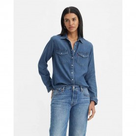 риза,с,дълъг,ръкав,дамски,блузи,дамски,ризи,levi´s,®,iconic,western,long,sleeve,shirt,blue,(paper,map,2)