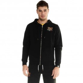 блуза,мъжки,пуловери,leone,apparel,gold,full,zip,sweatshirt,black,(black)