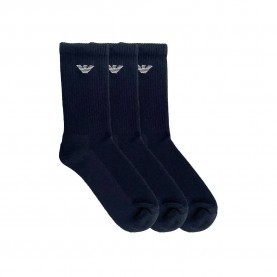 чорапи,мъжки,чорапи,emporio,armani,303133,long,socks,3,pairs,blue,(navy)