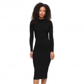 Рокля Superdry Backless Bodycon long sleeve midi dress - Black (Black) рокля,дамски,поли,и,рокли,superdry,backless,bodycon,long,sleeve,midi,dress,black,(black)