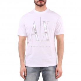 тениска,мъжки,тениски,armani,exchange,big,logo,short,sleeve,round,neck,t,shirt,white