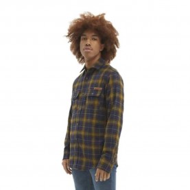 Карирана риза Hydroponic Big Sur long sleeve shirt - Brown (Navy Brown Check) карирана,риза,мъжки,ризи,hydroponic,big,sur,long,sleeve,shirt,brown,(navy,brown,check)