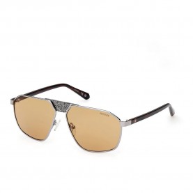 слънчеви,очила,слънчеви,очила,guess,gu00086,sunglasses,shiny,gunmetal,brown,(silver)