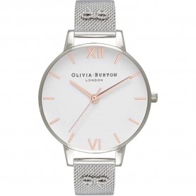 Часовник Olivia burton OB16ES10 woman watch - Silver (Silver / Silver / White) часовник,часовници,olivia,burton,ob16es10,woman,watch,silver,(silver,silver,white)