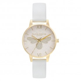 Часовник Olivia burton OB16FB24 woman watch - Beige (Golden / White / White) часовник,часовници,olivia,burton,ob16fb24,woman,watch,beige,(golden,white,white)