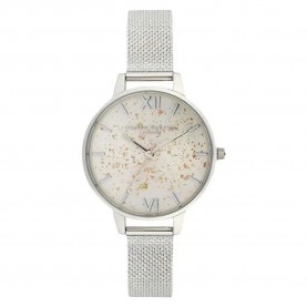 часовник,часовници,olivia,burton,ob16gd14,woman,watch,beige,(silver,silver,beige)