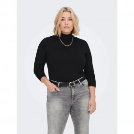блуза,дамски,пуловери,дамски,плетени,дрехи,only,carmakoma,venice,life,high,neck,sweater,black,(black)