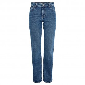 дънки,дамски,панталони,pieces,kelly,straight,fit,mb402,mid,waist,jeans,blue