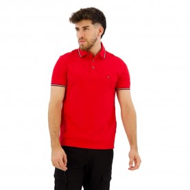 мъжки,блузи,с,яка,tommy,hilfiger,1985,tipped,slim,fit,short,sleeve,polo,red