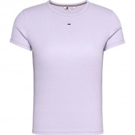 тениска,дамски,тениски,tommy,jeans,slim,essential,ext,short,sleeve,t,shirt,purple,(lavender,flower)