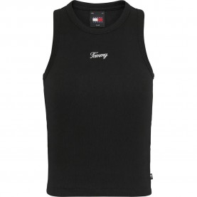 тениска,дамски,тениски,tommy,jeans,slim,script,tank,ext,sleeveless,t,shirt,black