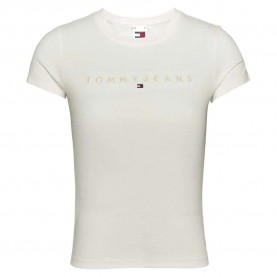 тениска,дамски,тениски,tommy,jeans,slim,tonal,linear,short,sleeve,t,shirt,beige,(ancient,white)