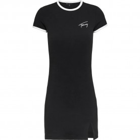 дънки,дамски,поли,и,рокли,tommy,jeans,signature,bodycon,dress,black,(black)
