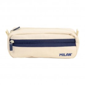 канцеларски,принадлежности,milan,2,zipped,rectangular,1918,series,pencil,case,beige,(beige)