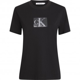 тениска,дамски,тениски,calvin,klein,jeans,sequin,short,sleeve,t,shirt,black