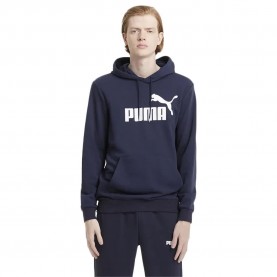 палто,мъжки,пуловери,puma,ess,big,logo,hoodie,peacoat,(blue)