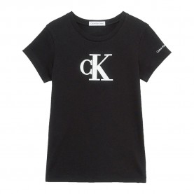 тениска,детски,тениски,calvin,klein,jeans,metallic,monogram,slim,short,sleeve,t,shirt,black