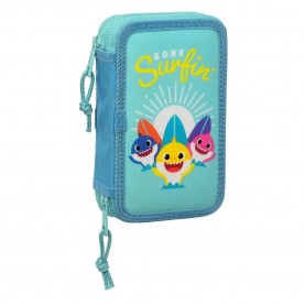 канцеларски,принадлежности,safta,baby,shark,surfing,pencil,case,multicolor,(blue)