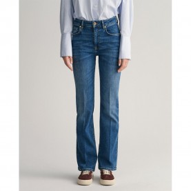 дънки,дамски,панталони,gant,4100227,flare,slim,fit,jeans,blue