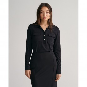 дамски,блузи,с,яка,gant,4200720,long,sleeve,polo,black