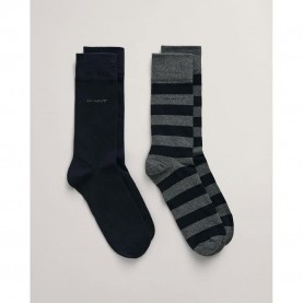 чорапи,мъжки,чорапи,gant,bar,and,solid,socks,2,pairs,charcoal,melange