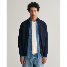 блуза,мъжки,пуловери,gant,casual,full,zip,sweater,blue