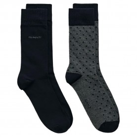 чорапи,мъжки,чорапи,gant,dot,and,solid,socks,2,pairs,charcoal,melange