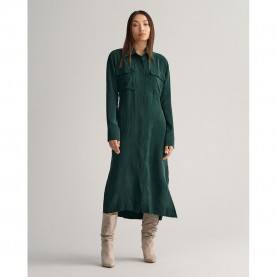 рокля,дамски,поли,и,рокли,gant,relaxed,utility,long,sleeve,long,dress,green