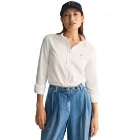 риза,с,дълъг,ръкав,дамски,блузи,дамски,ризи,gant,slim,stretch,oxford,long,sleeve,shirt,white
