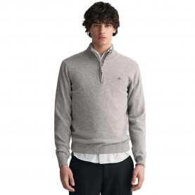 блуза,мъжки,пуловери,gant,superfine,lambswool,half,zip,sweater,grey,melange,(grey)